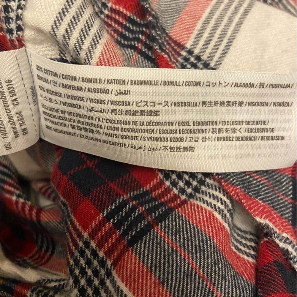 Abercrombie & Fitch Size Small Long Sleeves Button Down Tartan Print Shirt - Picture 7 of 8